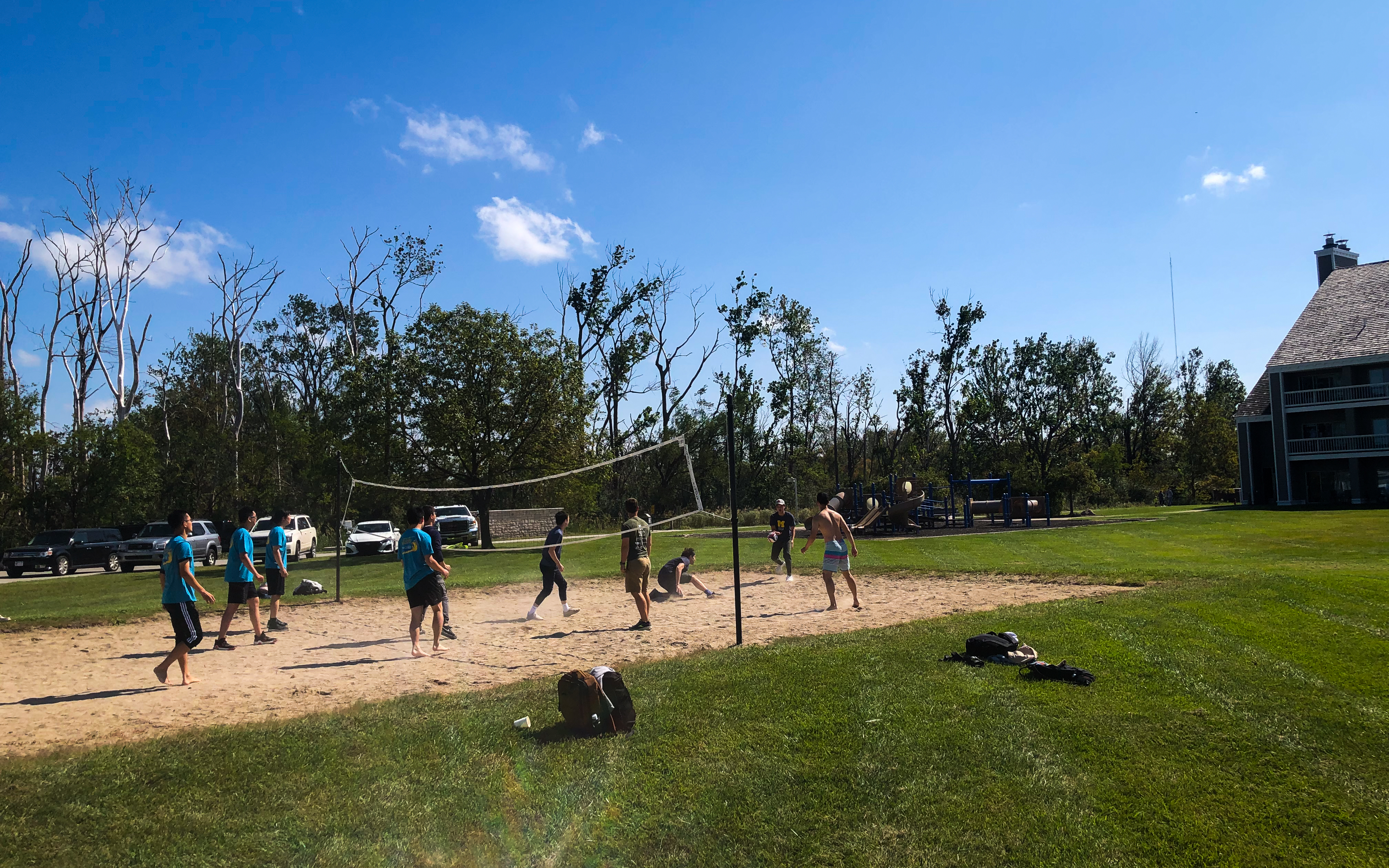 Volleyball at a scientific retreat